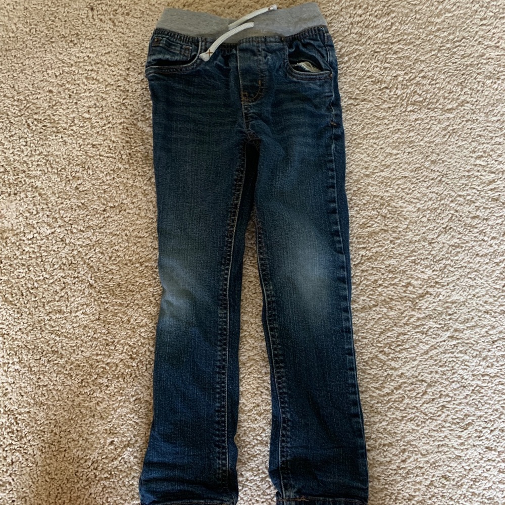 Cat and Jack dark wash skinny pull on jeans